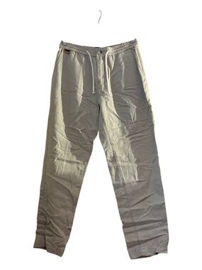 Scotch & Soda Beige Drawstring Linen Joggers